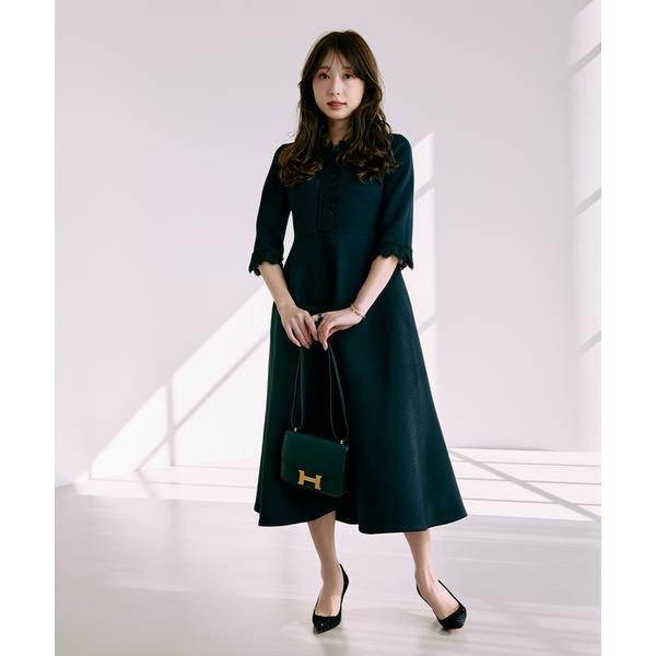 《M Maglie le cassetto×冨張愛》愛されクラシカル“Lace”ニットワンピースの画像