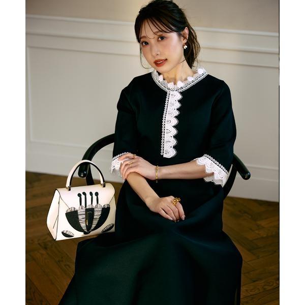 《M Maglie le cassetto×冨張愛》愛されクラシカル“Lace”ニットワンピースの画像