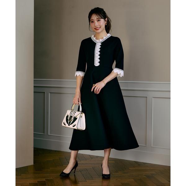 《M Maglie le cassetto×冨張愛》愛されクラシカル“Lace”ニットワンピースの画像
