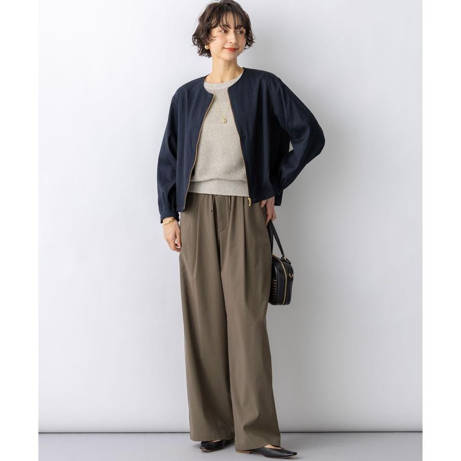 23区（ニジュウサンク） リネンレーヨンストレッチ ノーカラー