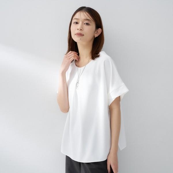 【前後2WAYはっ水セットアップ可】リラクシーフレンチスリーブブラウスの画像