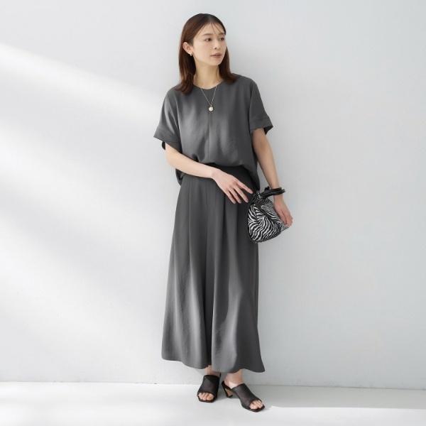 【前後2WAYはっ水セットアップ可】リラクシーフレンチスリーブブラウスの画像