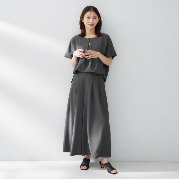 【前後2WAYはっ水セットアップ可】リラクシーフレンチスリーブブラウスの画像