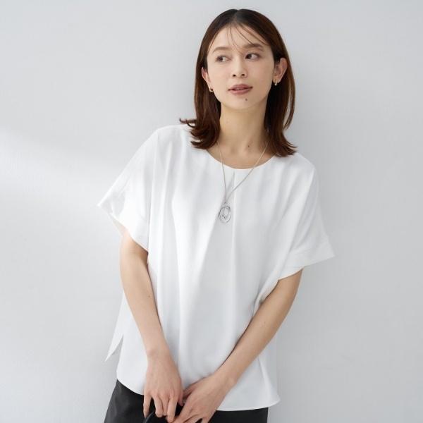 【前後2WAYはっ水セットアップ可】リラクシーフレンチスリーブブラウスの画像