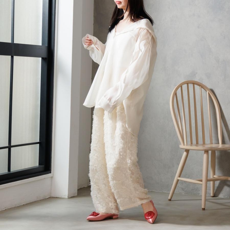 HIMIKO コラボ【HANAE MORI×HIMIKO】 フラワーモチーフ フラット