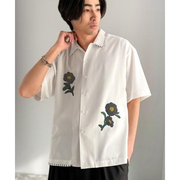 接触冷感機能付き】サガラ刺繍フラワーステッチシャツ(半袖) : マルイ 