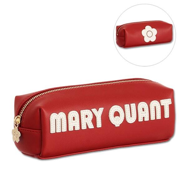 MARY QUANT（マリークヮント） レトロロゴパッチ スクエアペンケース