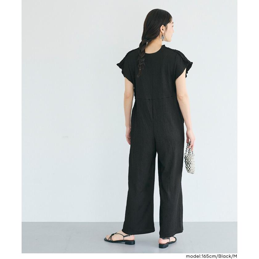 coca（コカ） 【速乾】シボシャーリングVネックオールインワン 全3色 