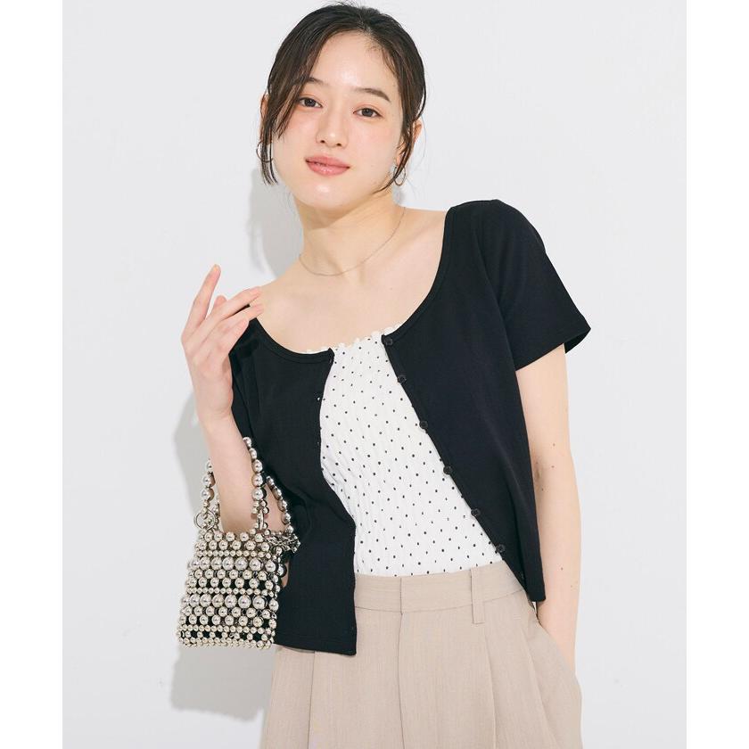 coca（コカ） リブ半袖カーディガン 全2色 : マルイ(丸井)Yahoo!店