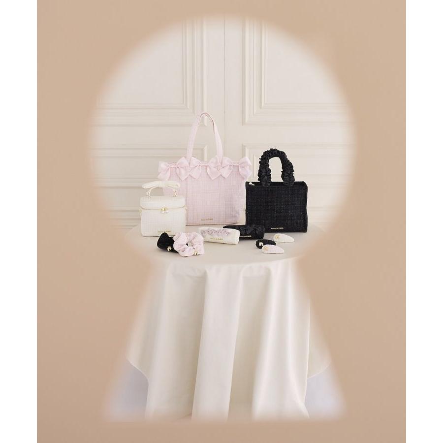 Maison de FLEUR（メゾンドフルール） ツイードボリュームリボントート 