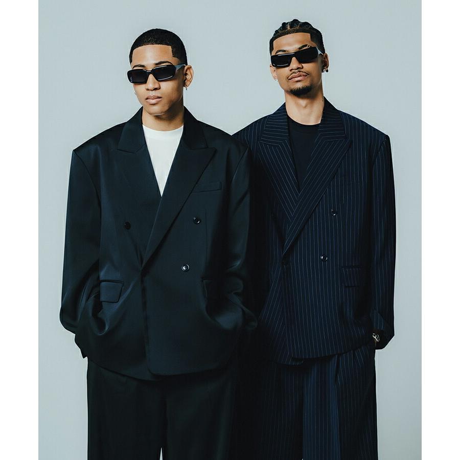 TUCK WIDE SLACKS / ネイビーストライプ [BR26SS-P1008]