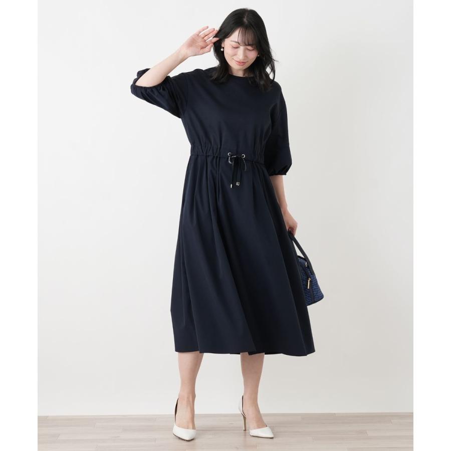 洗えるウエストリボンフレアワンピース【MUSE BY ROCHAS Premiere】の画像
