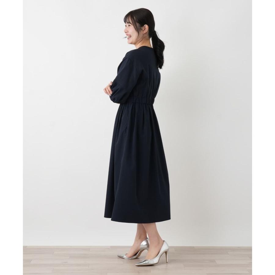 洗えるウエストリボンフレアワンピース【MUSE BY ROCHAS Premiere】の画像
