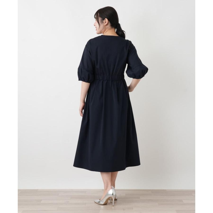 洗えるウエストリボンフレアワンピース【MUSE BY ROCHAS Premiere】の画像