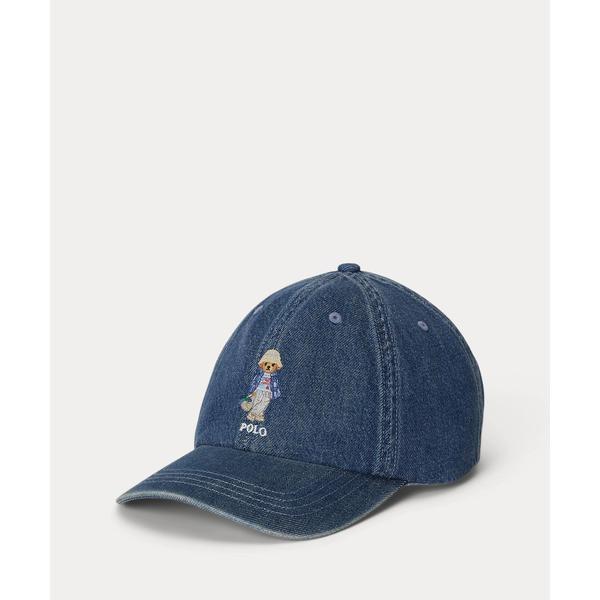 (ボーイズ 8才〜20才)Polo ベア インディゴ デニム ボール キャップの画像