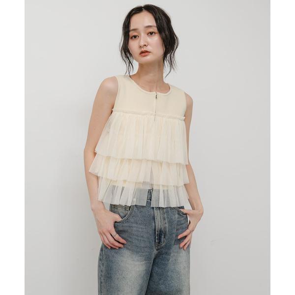 洗濯可』ダブルジップフリルニットトップ : マルイ(丸井)Yahoo!店