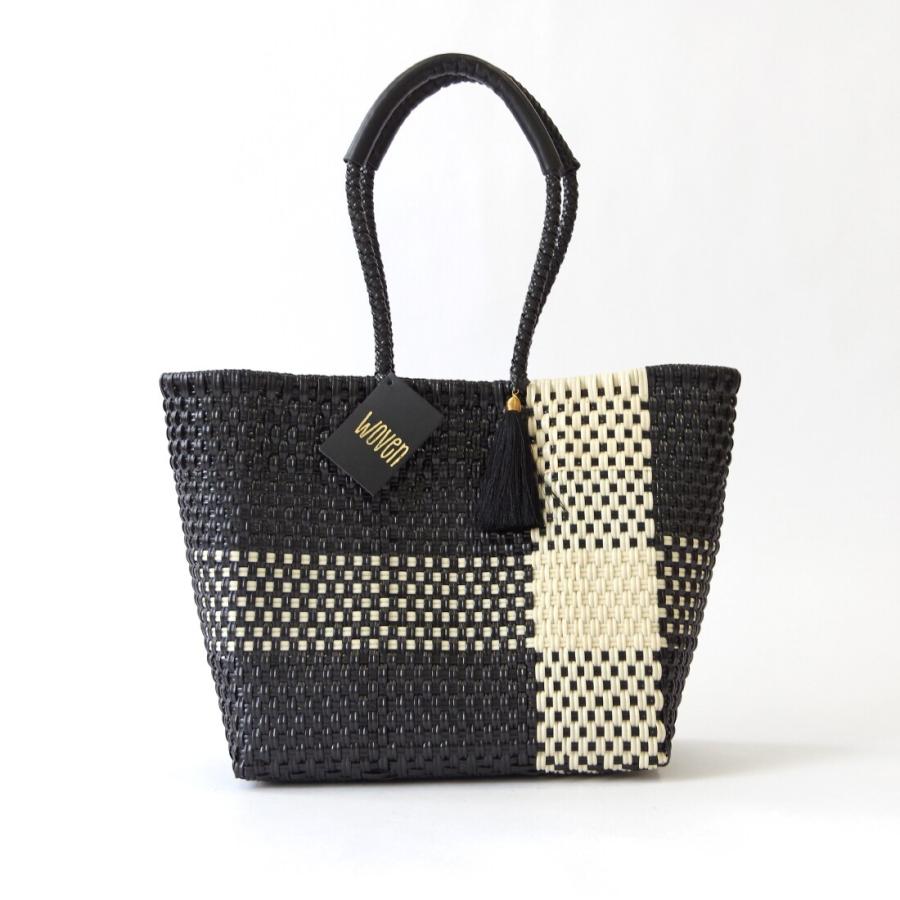 美品　WOVEN エブリデイトート メルカドバッグ かごバッグ WOVEN (ウーヴン) / メキシコ製 エブリデイトートメルカドバッグ かご