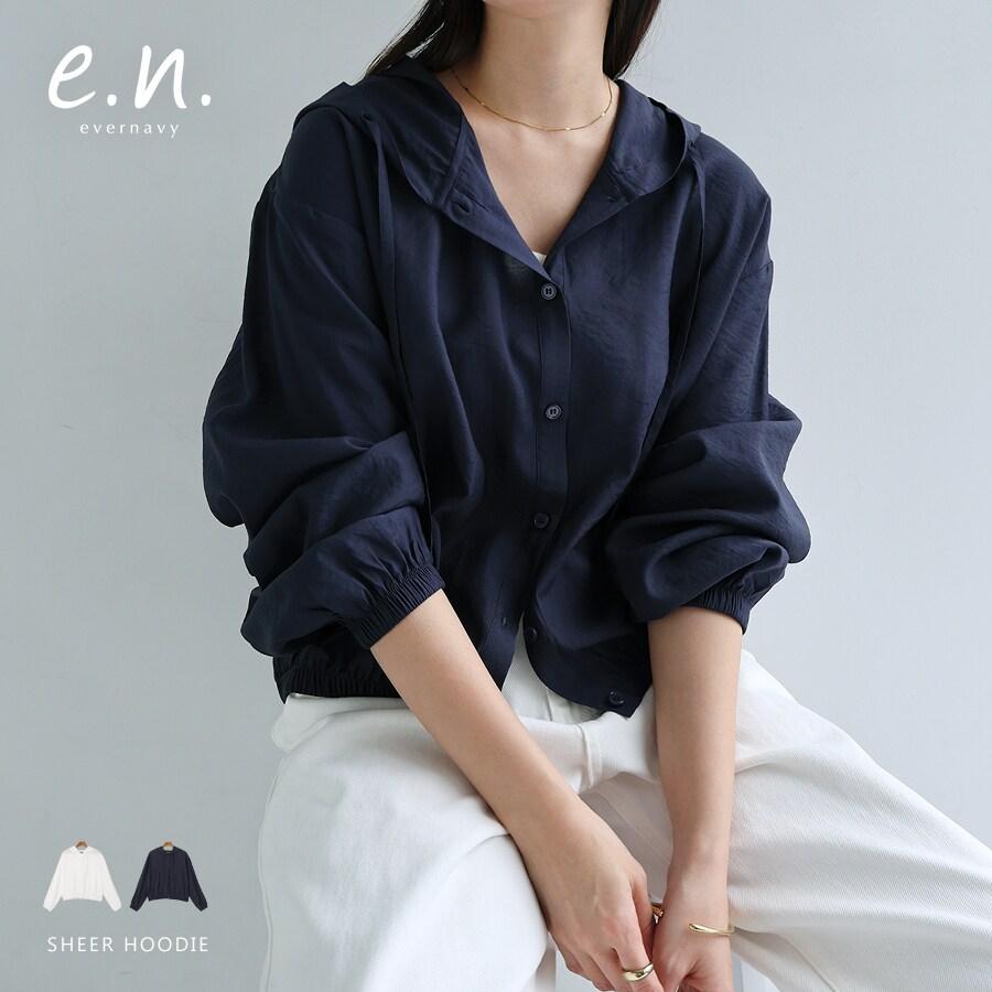 シーマリー cccmalie 長袖シアーシャツ　ネイビー フーディ 長袖 シアー シャツ evernavy エバーネイビー : マルイ(丸井