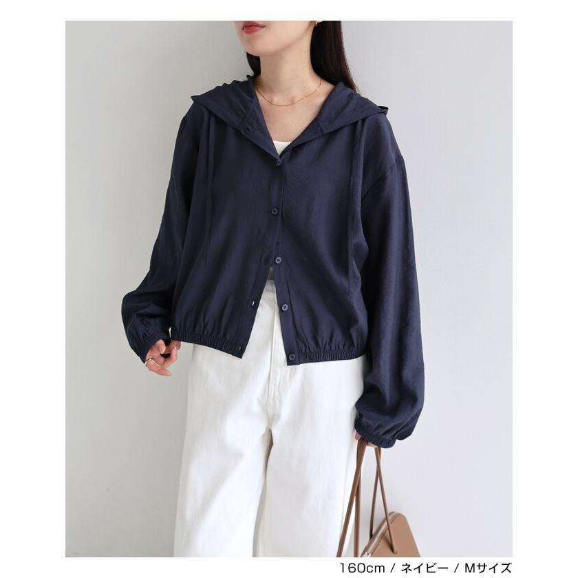 フーディ 長袖 シアー シャツ evernavy エバーネイビー : マルイ(丸井