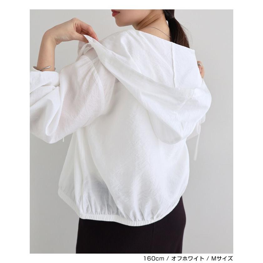 フーディ 長袖 シアー シャツ evernavy エバーネイビー : マルイ(丸井