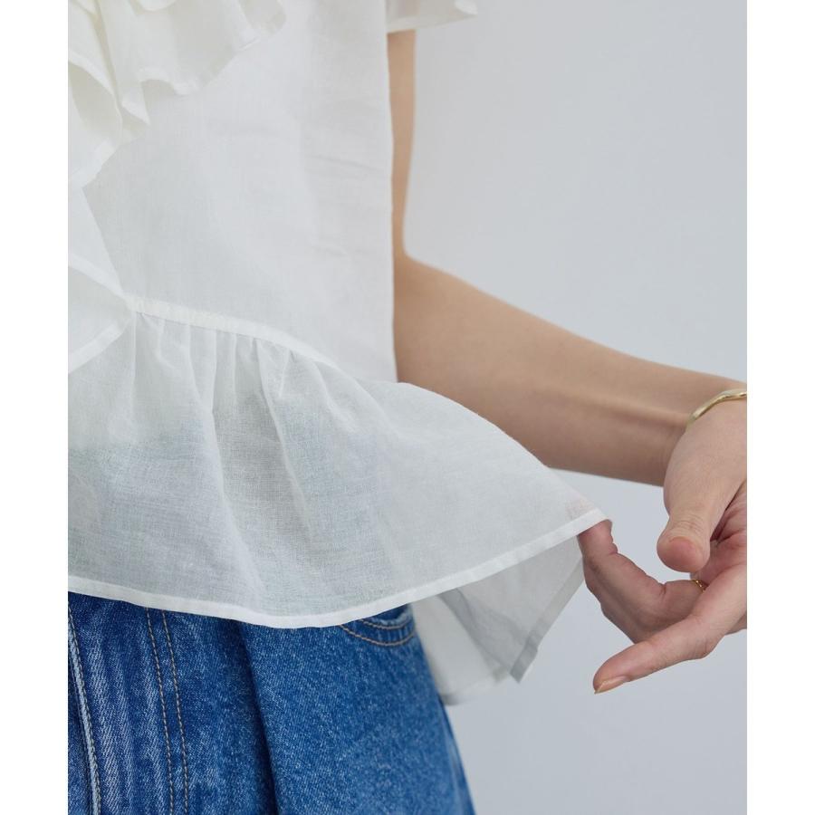 WEB限定】コットンオーガンジーラッフルフリルブラウス : マルイ(丸井