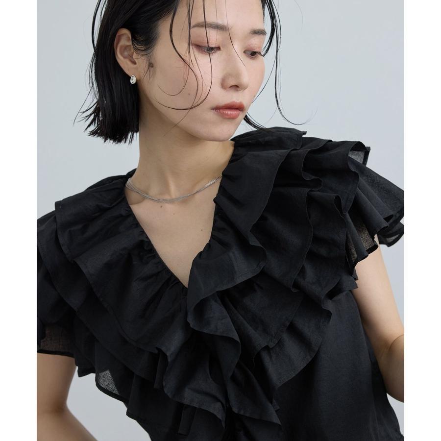 WEB限定】コットンオーガンジーラッフルフリルブラウス : マルイ(丸井