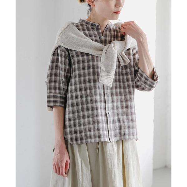 ストライプド リネン ショートスリーブ シャツ　ワンピース　新品　26SS URBAN RESEARCH DOORS（アーバンリサーチドアーズ） FORK＆SPOON
