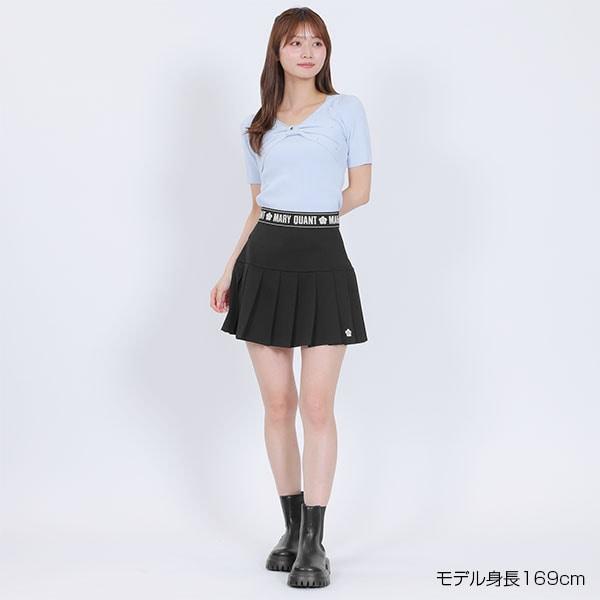 MARY QUANT（マリークヮント） ロゴテーププリーツミニ スカート