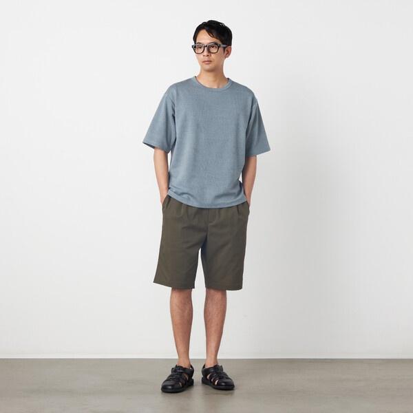 COMME CA ISM（コムサイズム） ポリエステルツイル ワンタックショート