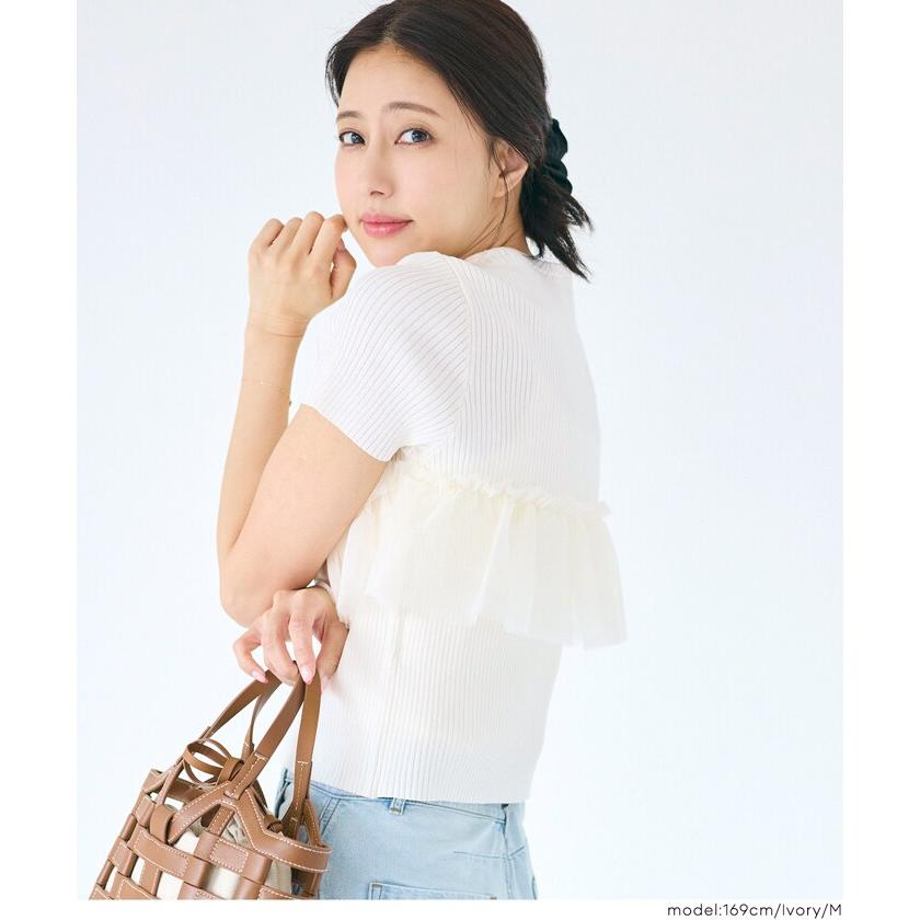 coca（コカ） 半袖フリルニットトップス 全2色 : マルイ(丸井)Yahoo!店
