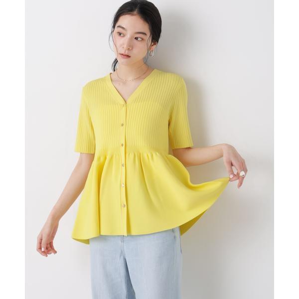 SUMMER VEIL KNIT ペプラムニットカーディガン : マルイ(丸井)Yahoo!店