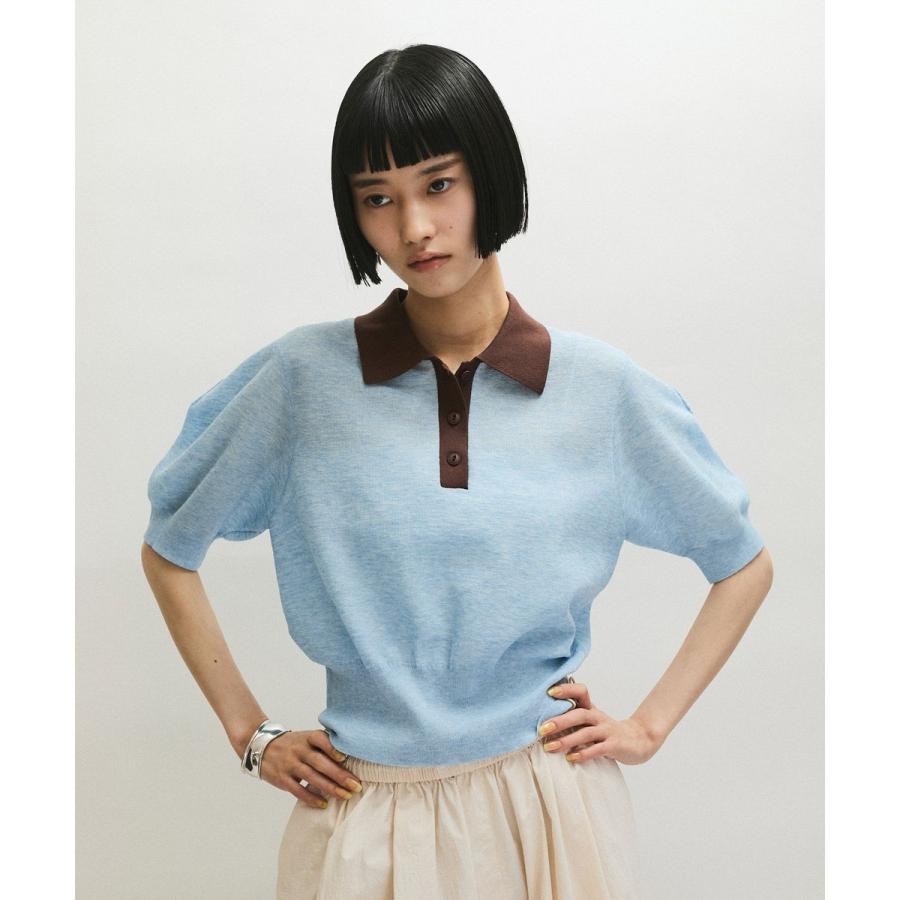 ADAM ET ROPE' アダムエロペ ラミーニットポロシャツ ADAM ET ROPE'（アダムエロペ） 【定番】ラミーニットポロシャツ