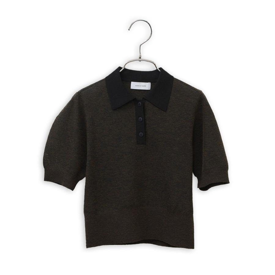 miuwADAM ET ROPÉ ラミーニットポロシャツ ADAM ET ROPE'（アダムエロペ） 【定番】ラミーニットポロシャツ