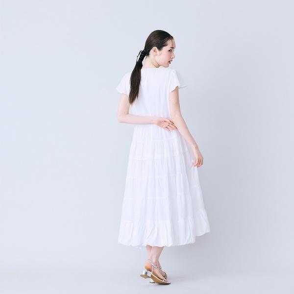 ピンタック綿シフォンワンピースの画像