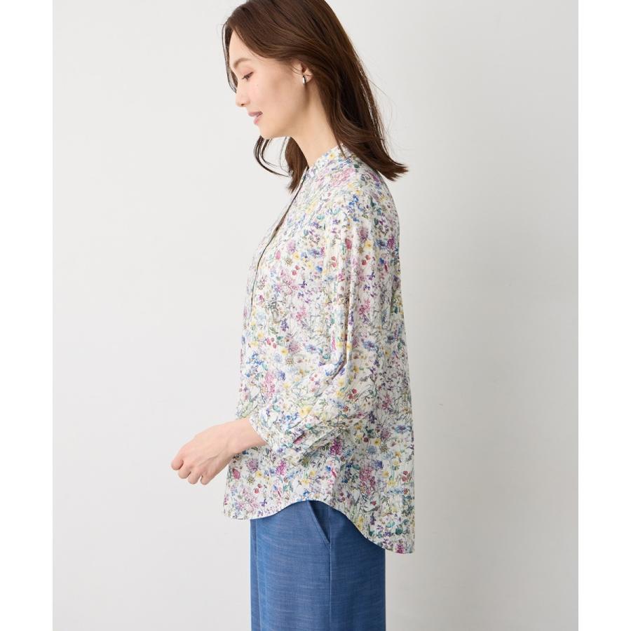 【Liberty】リバティプリントスタンドカラーシャツの画像