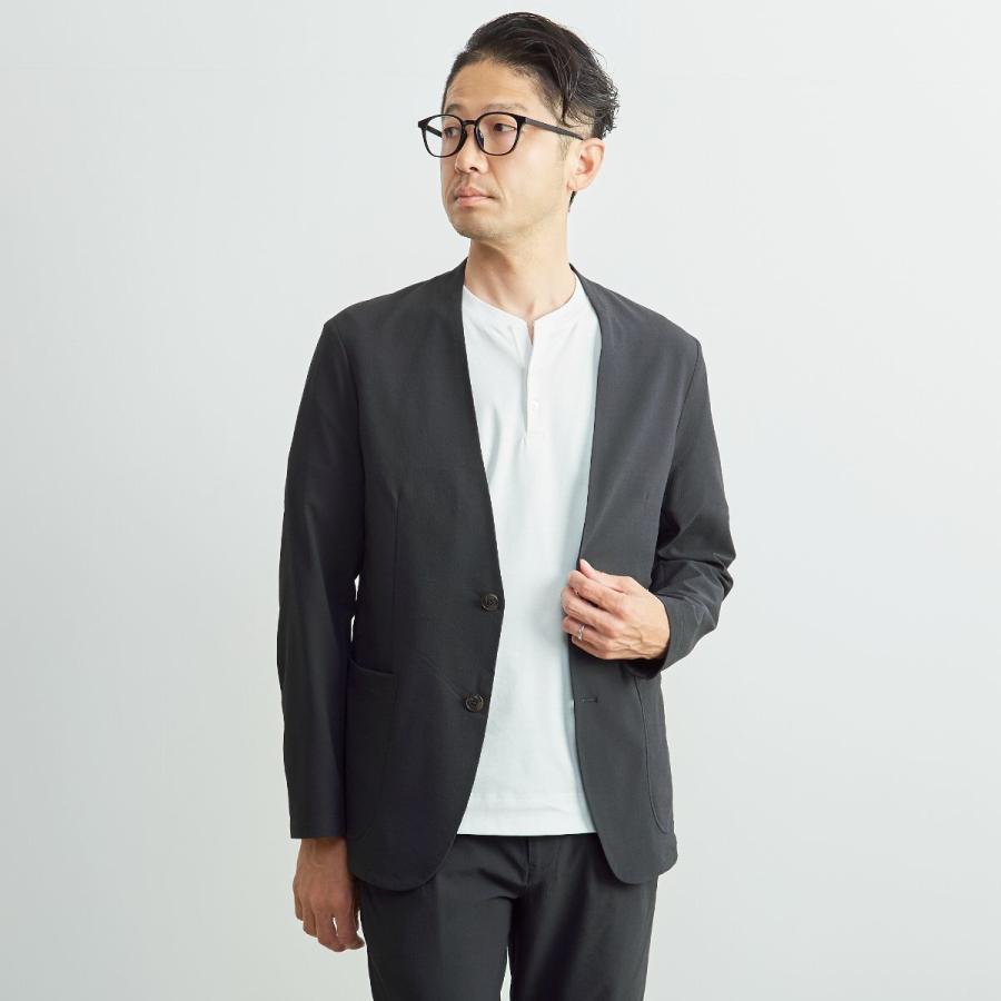MEN'S MELROSE ソロテックスサッカーイージーノーカラージャケット