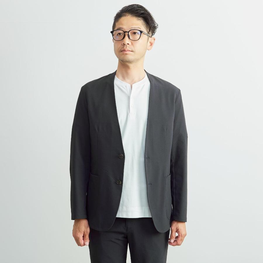 サッカージャケット MEN'S MELROSE ソロテックスサッカーイージーノーカラージャケット