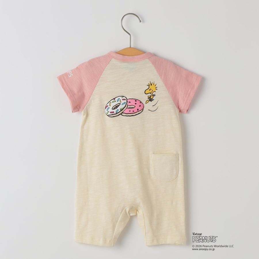 SHIPS KIDS:70〜80cm /PEANUTS スヌーピー プリント ロンパース_3