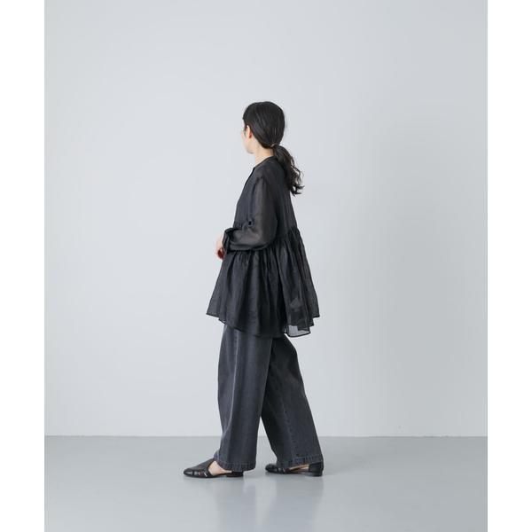 美品GASA* コットンラミーフリルブラウス ギャザー 定価4.4万円 グレー かぐれ ラミーギャザーブラウス : マルイ(丸井)Yahoo!店 - 通販