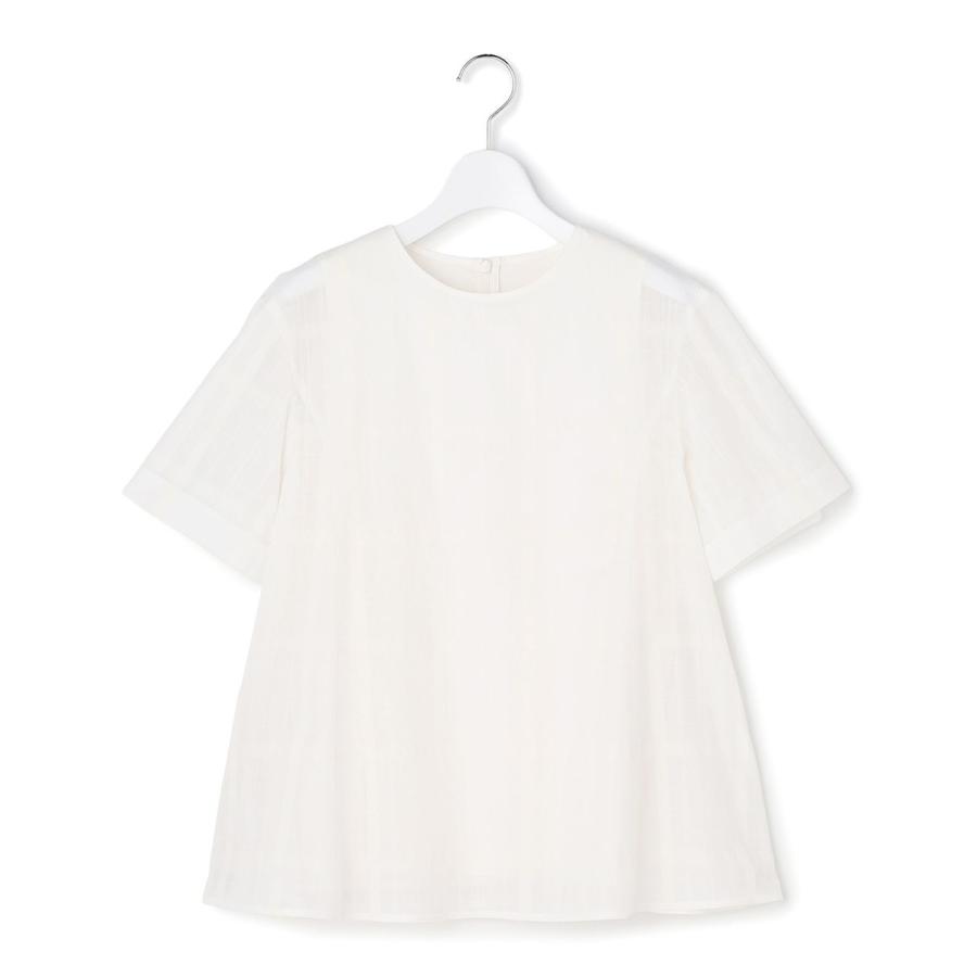 23区（ニジュウサンク） シアーチェックレイヤード フレア Tブラウス