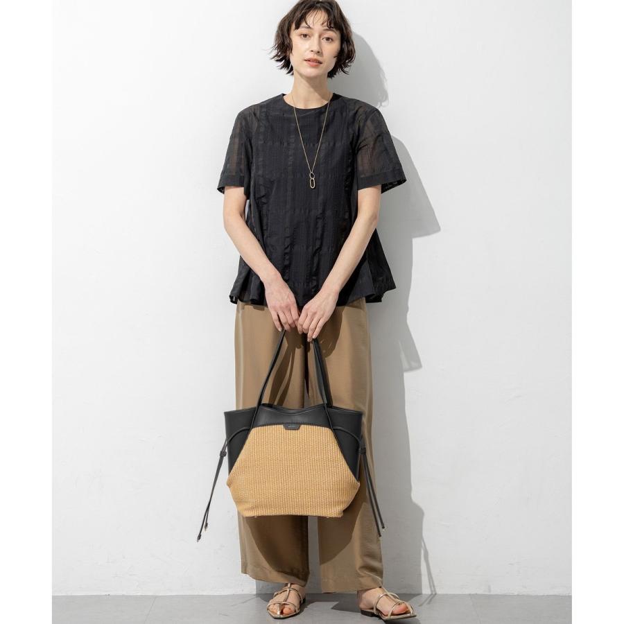 23区（ニジュウサンク） シアーチェックレイヤード フレア Tブラウス