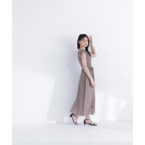 【新品】ドロストギャザー楊柳ワンピース　PS ナチュラルビューティーベーシック NATURAL BEAUTY BASIC（ナチュラルビューティーベーシック） ドロスト