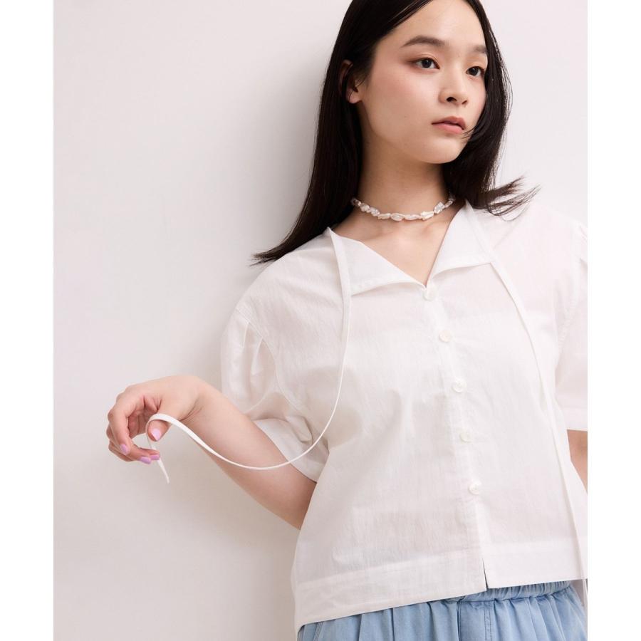 ADAM ET ROPE'（アダムエロペ） 【WEB限定】タックスリーブブラウス
