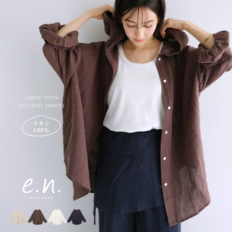 リネン フーディー シャツ evernavy エバーネイビー : マルイ(丸井