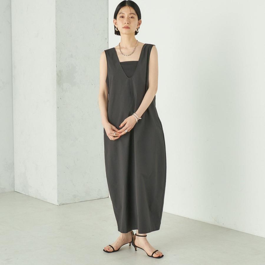Wai＋:〈接触冷感 / 吸水速乾 / 洗濯機可能〉タイプライター コクーン ワンピースの画像