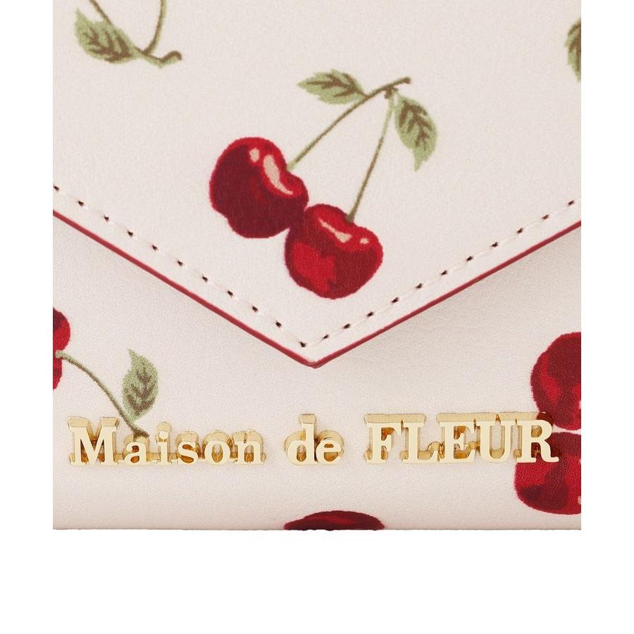 Maison de FLEUR（メゾンドフルール） リーフ付きチェリーウォレット