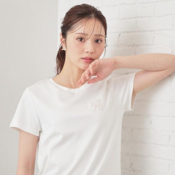 index（インデックス） 【接触冷感】エンブレムロゴ刺繍Tシャツ《UV