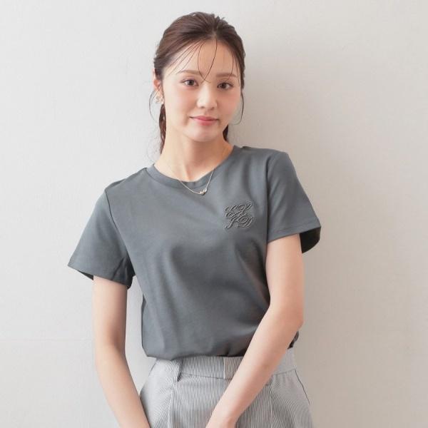 index（インデックス） 【接触冷感】エンブレムロゴ刺繍Tシャツ《UV