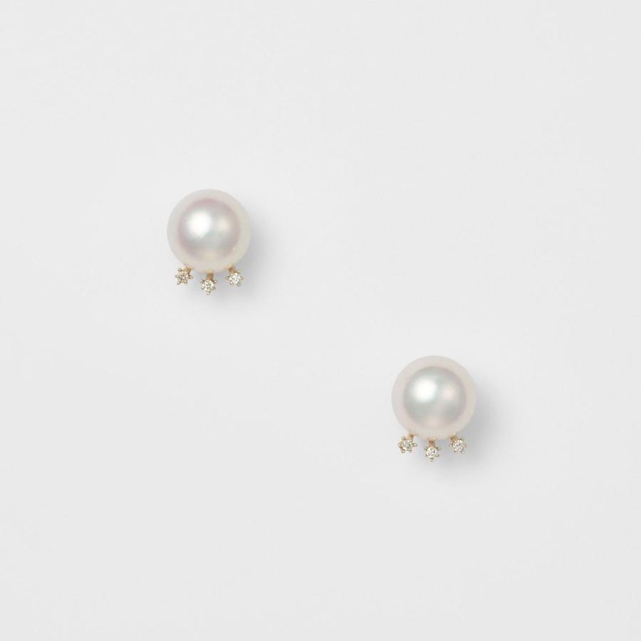 K10パールピアス（ホワイト）の画像