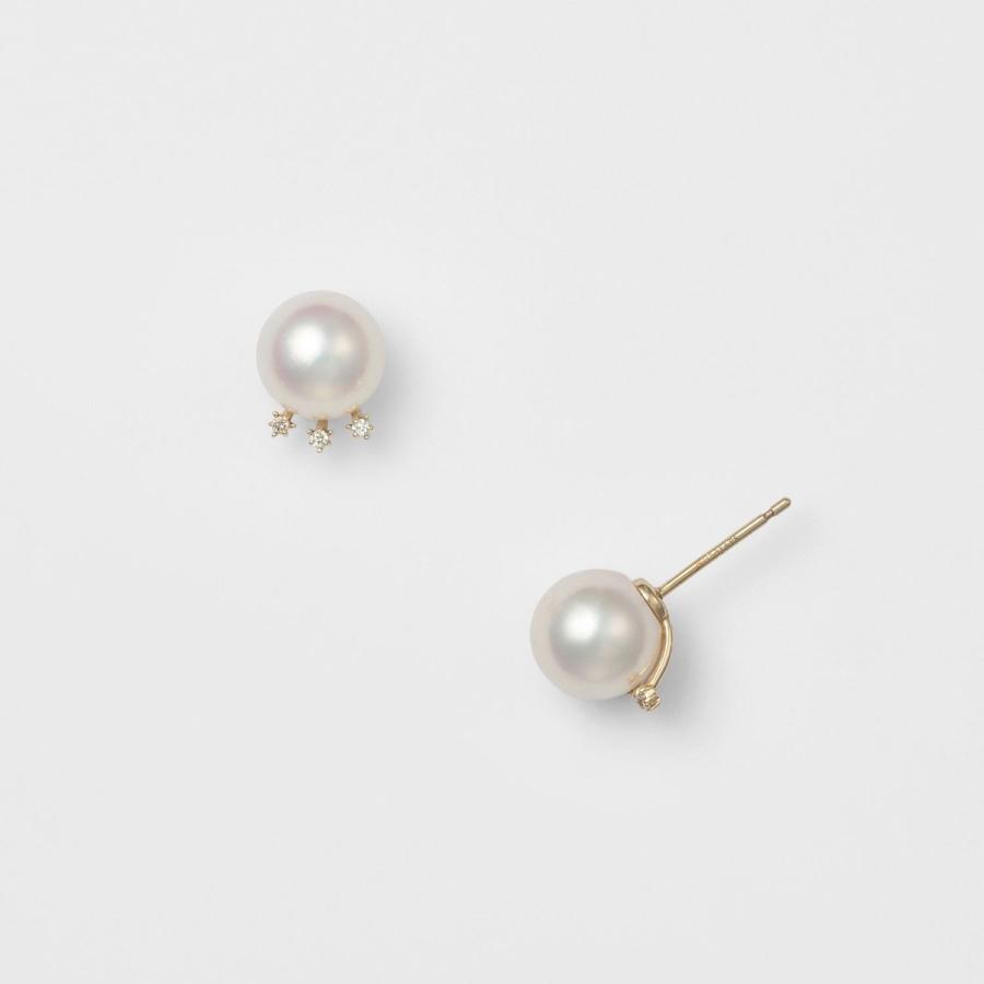 K10パールピアス（ホワイト）の画像